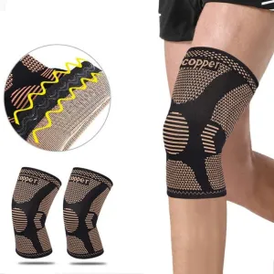 1 Piece Copper Knee Protector Joint Support Knee Pads for Arthritis Joint Pain Relief Compression Knee Sleeve for Sports Fitness