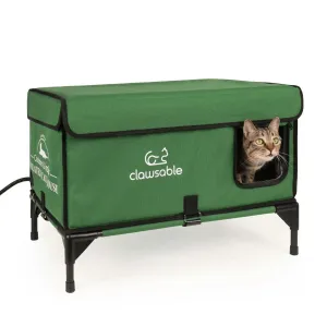 2 in 1 Outdoor Elevated Lift-Top Heated Cat House Large