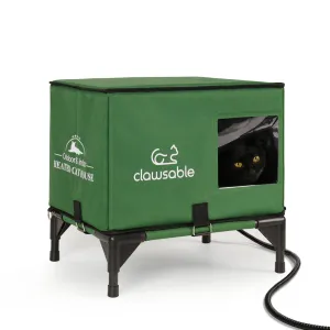 2 in 1 Outdoor Elevated Portable Heated Cat House Small
