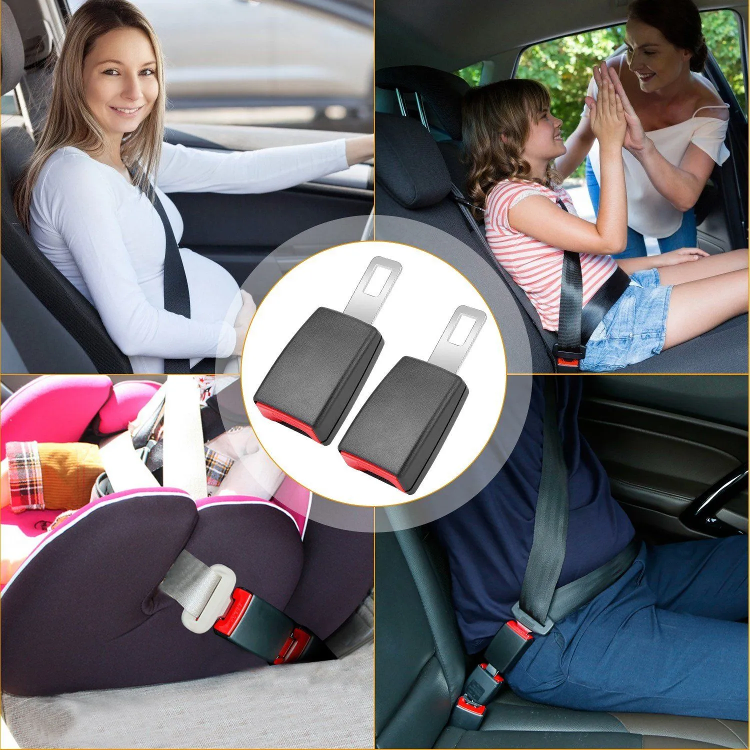 2-Pieces: Universal Car Extension Socket Buckles