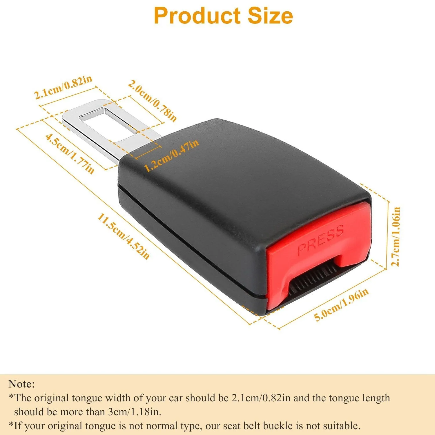 2-Pieces: Universal Car Extension Socket Buckles