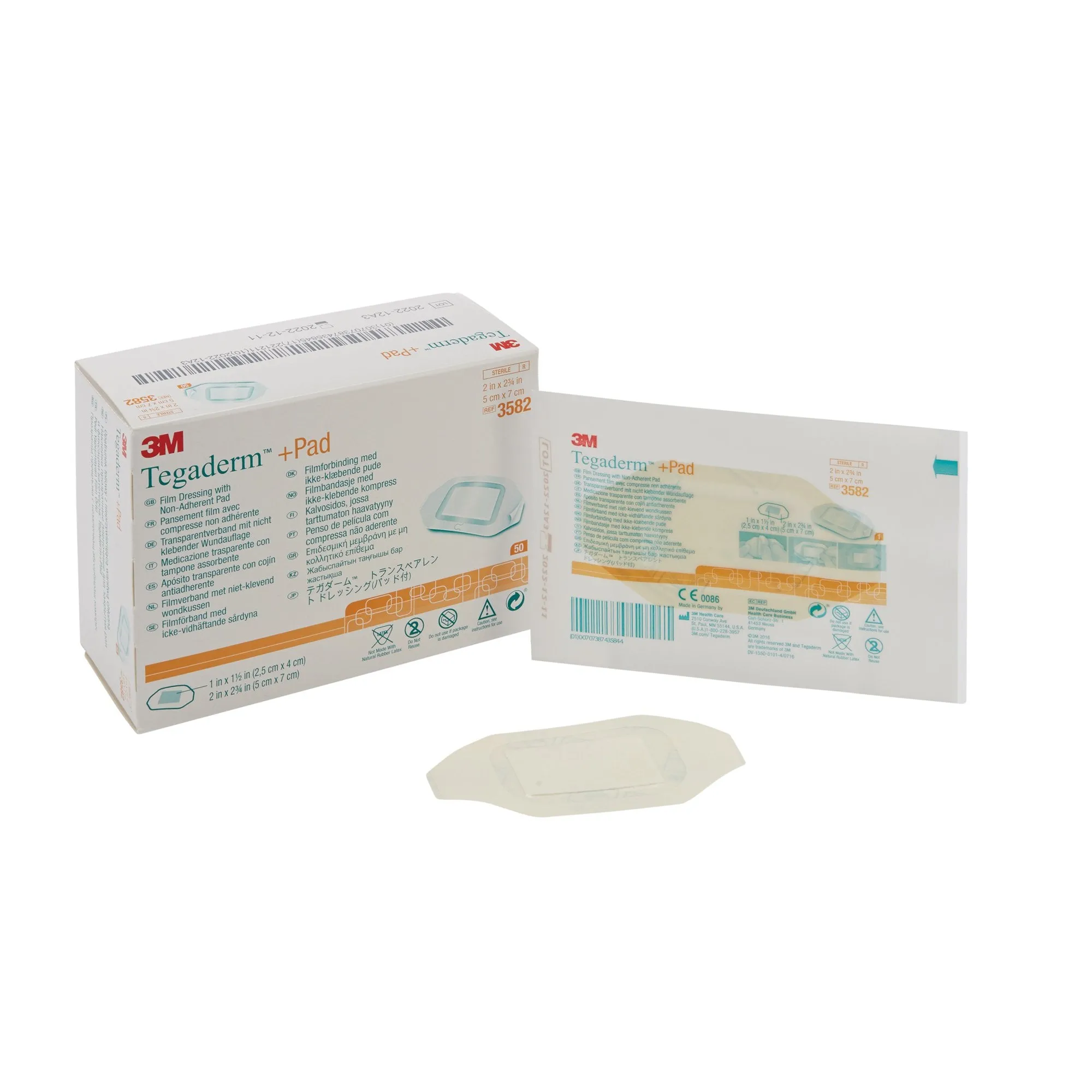 3M™ Tegaderm™ Film Dressing with Pad, 2 x 2-3/4 Inch, 1 Each