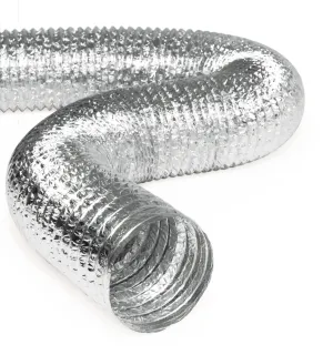 3" Inch Aluminum Hose Flexible Air Duct Pipe for HVAC Flex Ductwork - 10' Feet Long