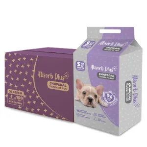 [CTN OF 8] Absorb Plus Charcoal Pee Pad Pet Sheets - S (8x100pcs) | 35cm x 45cm