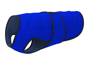 DOGZSTUFF Dog Cooling Vest. Lightweight Jacket with Evaporative Cool Microfiber Technology, UV Protection Shirt for Beach, Sizing for Small, Medium and Large Dogs (XS, Dark Blue)