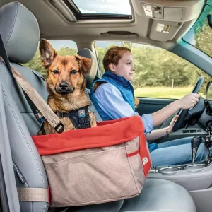 Kurgo Heather Red Car Booster Seat For Dogs