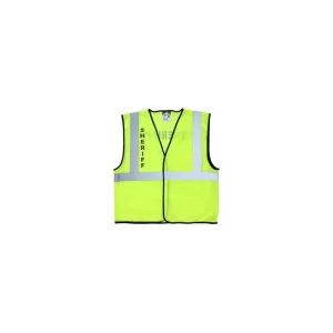 MCR Safety Hi Vis Reflective Lime Sheriff Safety Vest