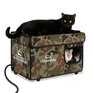 Outdoor Lift-Top Heated Cat House Medium
