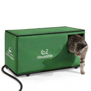 Outdoor Portable Heated Cat House Large