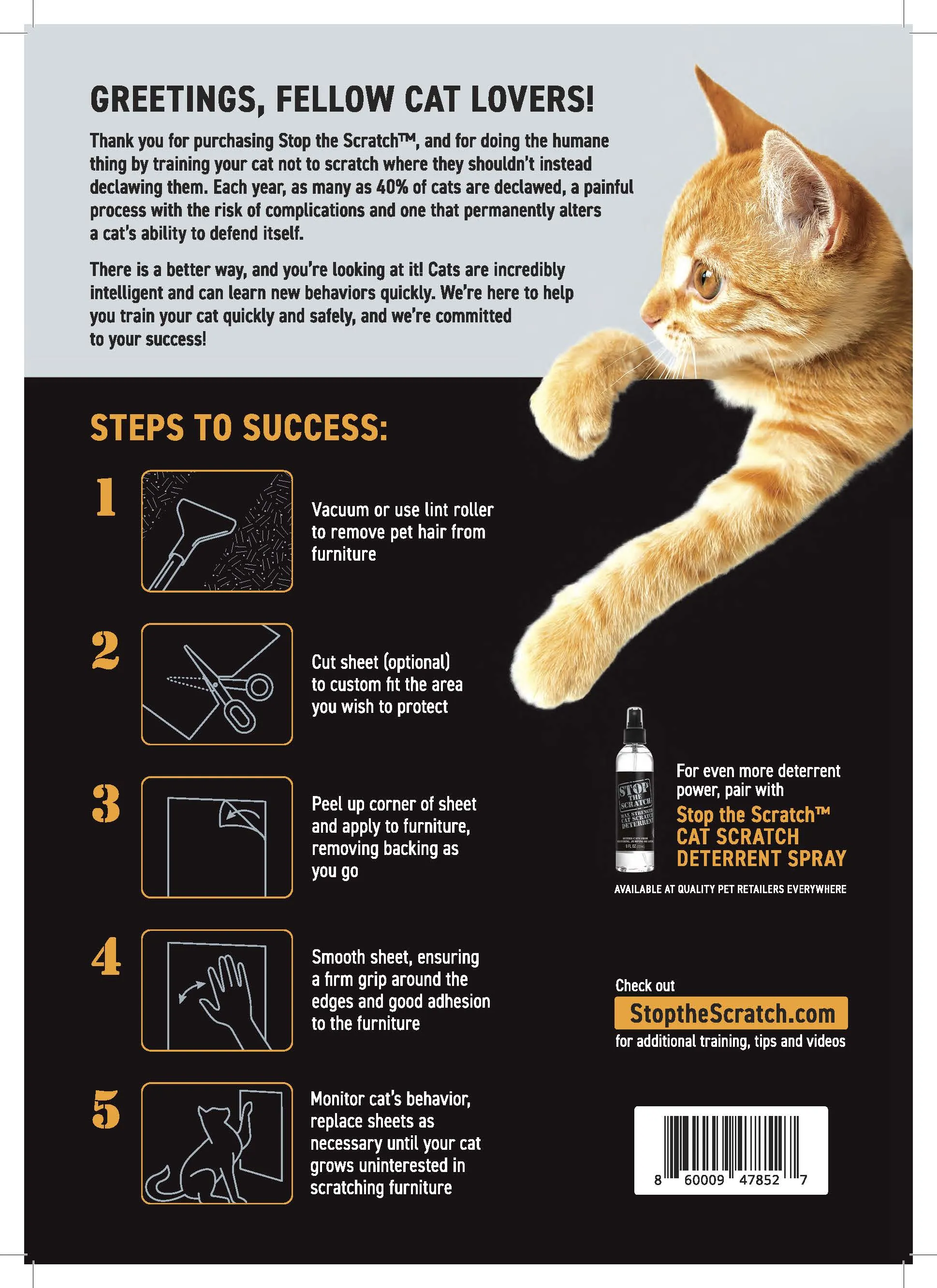 Stop the Scratch Furniture Protector Sheets